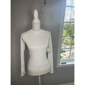 Rare Lululemon Rest Less Pullover Size 2 NWT *Original* OG Rare White Pattern